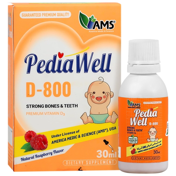 قطره خوراکی پدیاول د 800 واحد ای ام اس