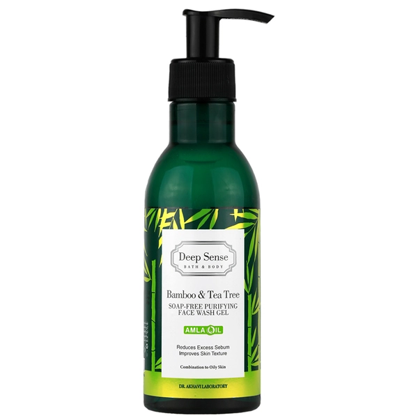 ژل شستشوی صورت پوست چرب دیپ سنس عصاره بامبو و درخت چای